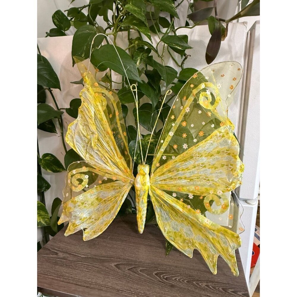 Yellow butterfly made home decor